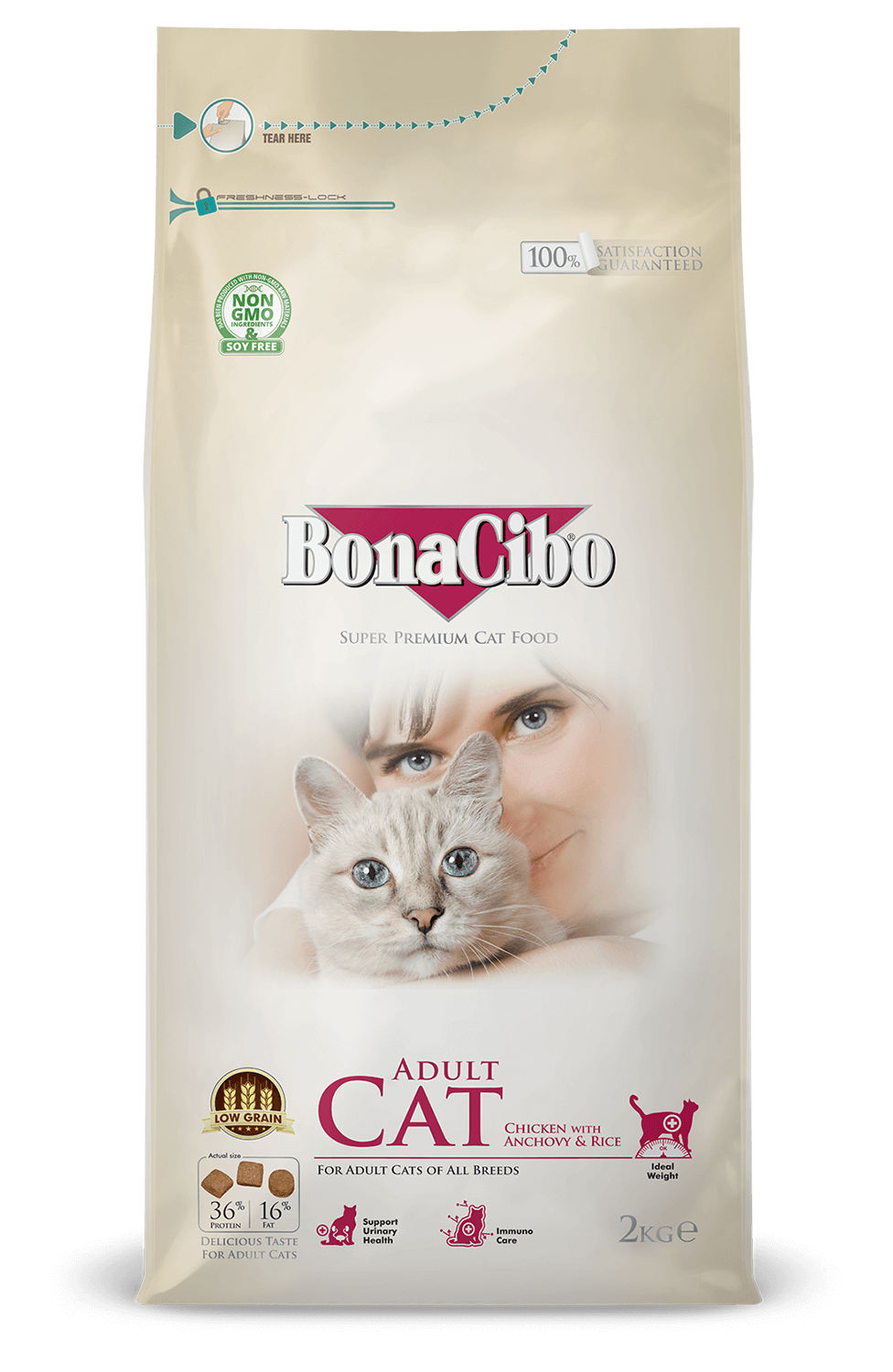 BonaCibo Super Premium Adult Cat Food – Complete Nutrition- 2KG