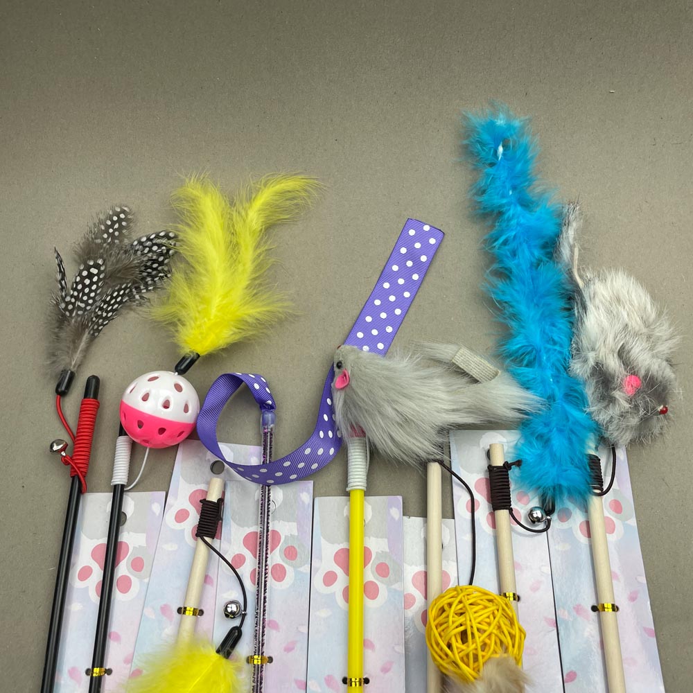 Cat Wand Play Stick with Toy – Fun Interactive Cat Teaser