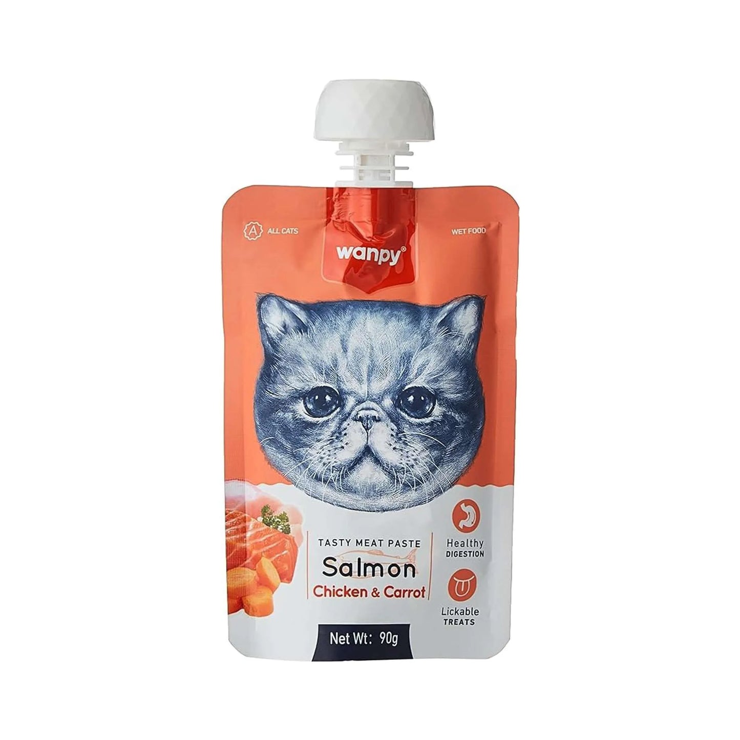 Wanpy Adult Cat Tasty Meat Paste – Assorted Flavors -90g