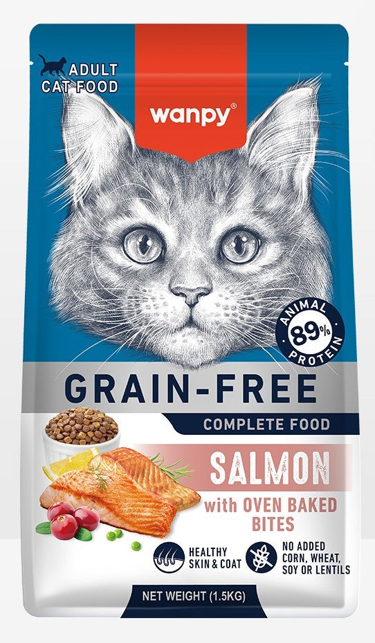 Wanpy Premium Dry Cat Food – Grain Free (Chicken-Tuna-Salmon)