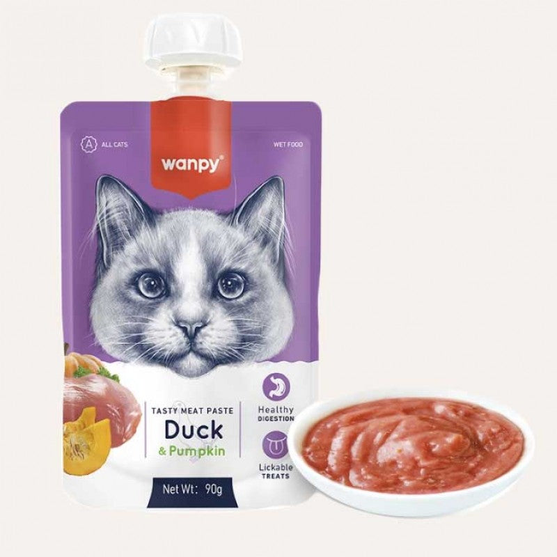 Wanpy Adult Cat Tasty Meat Paste – Assorted Flavors -90g