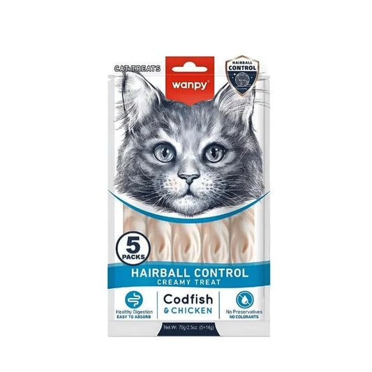 Wanpy Cat Treats – Hairball Control Formula- Medicated