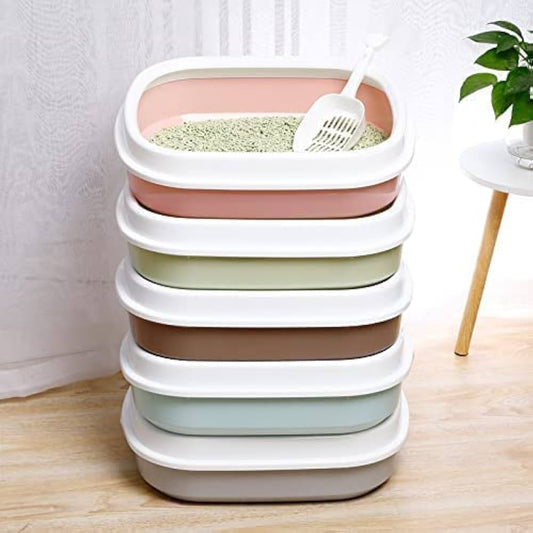 Cat Litter Tray with Scoop – Easy Clean & Durable