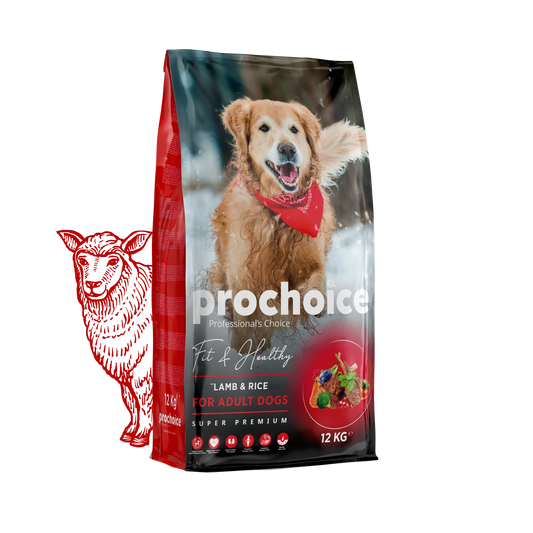 Prochoice Fit & Healthy Adult Dog Food – Lamb & Rice 3kg