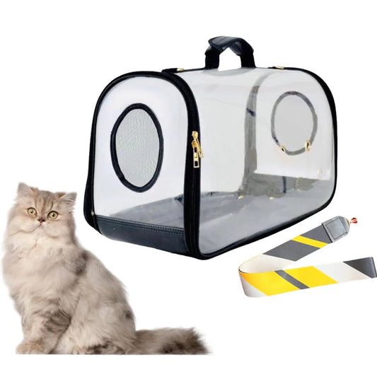 Imported Transparent Cat Carrier – Travel Bag for Cats in Pakistan